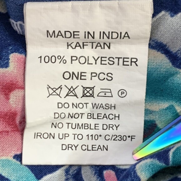 Vintage Women Kaftan Size Medium  Blue Sameera Fashion Dress Loose Long … - Picture 7 of 12